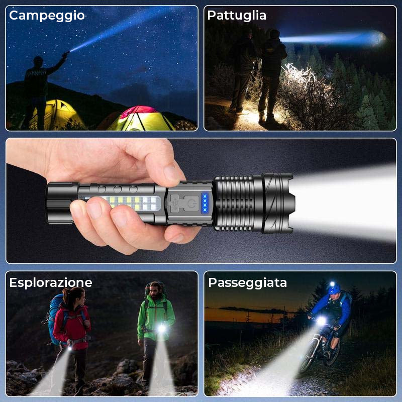 Torcia ultraluminosa al laser bianco a lungo raggio