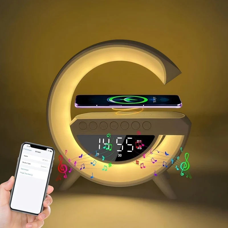 Altoparlante di ricarica wireless LED a forma di G