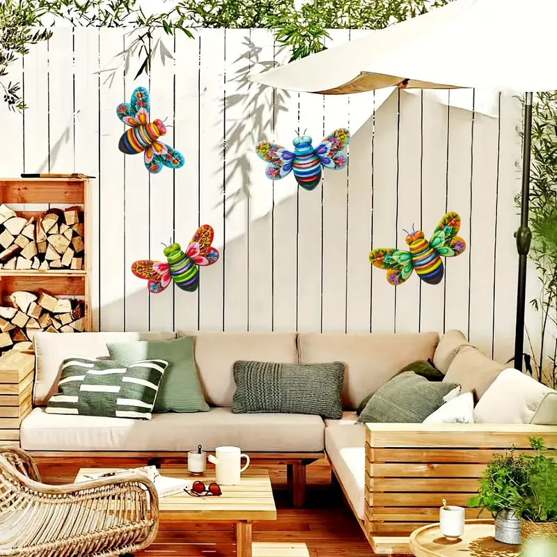 Decorazioni da parete sospese per sculture artistiche in ferro ape per giardino