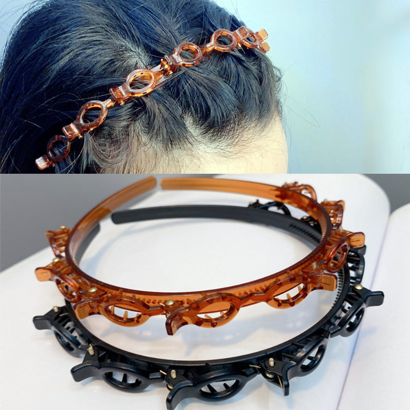 Fascia per capelli con clip per frangia