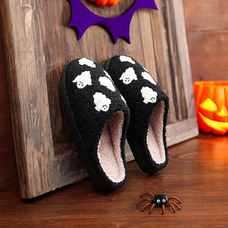 Pantofole di peluche fantasma di Halloween