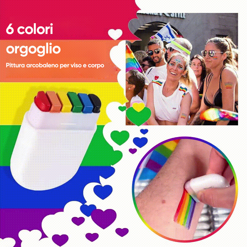 Pittura per il corpo viso arcobaleno