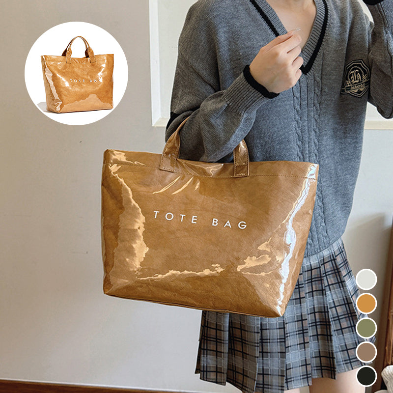 Borsa tote da donna con stampa di lettere