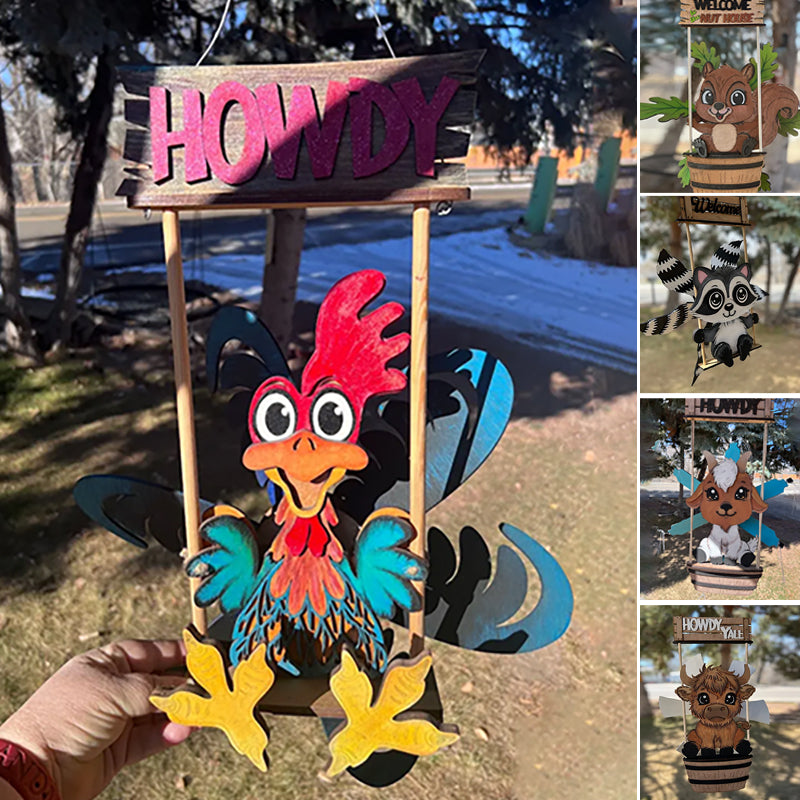 Decorazione artistica del cortile del mulino a vento degli animali