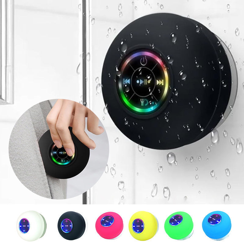 Mini altoparlante da doccia Bluetooth con luce LED