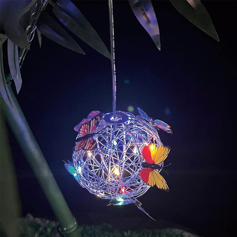 Luce solare decorativa a forma di farfalla
