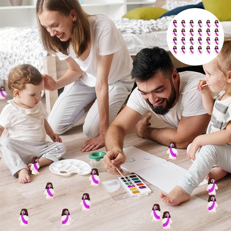 Decorazioni pasquali con figurine mini Gesù da 24 pezzi