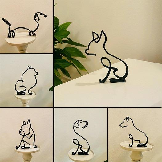 Scultura d'arte minimalista del cane