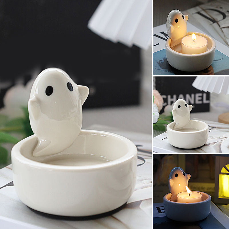 Carino Portacandele Fantasma