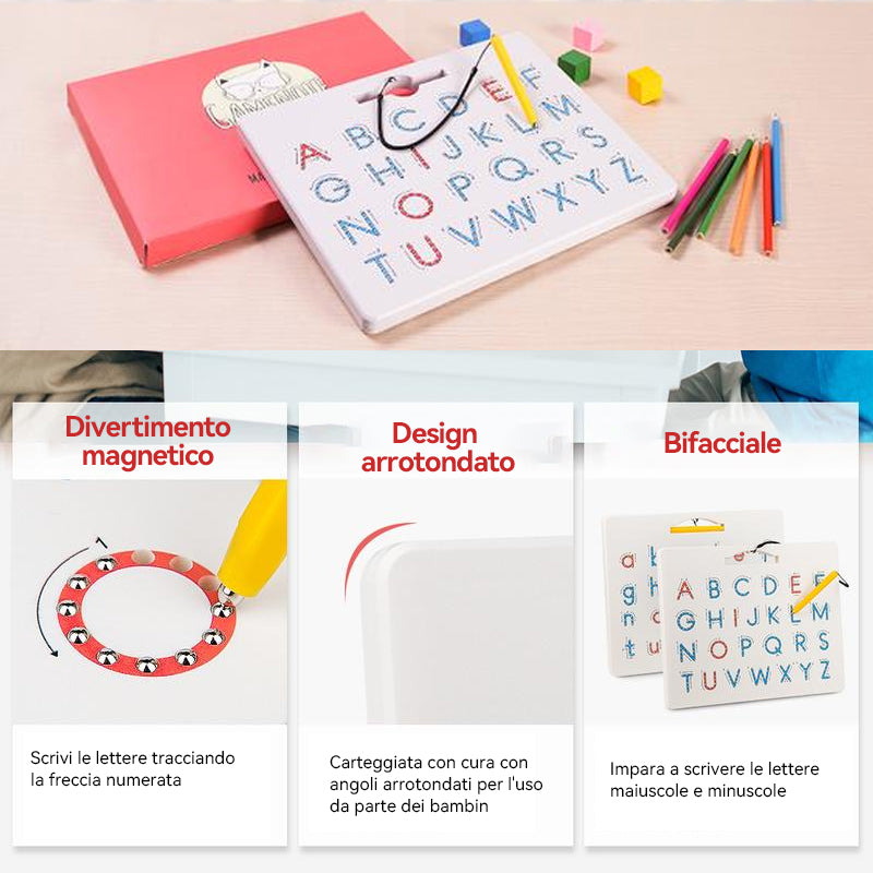 Edizione alfabeto magnetico bifacciale 2 in 1