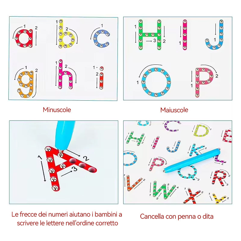 Edizione alfabeto magnetico bifacciale 2 in 1