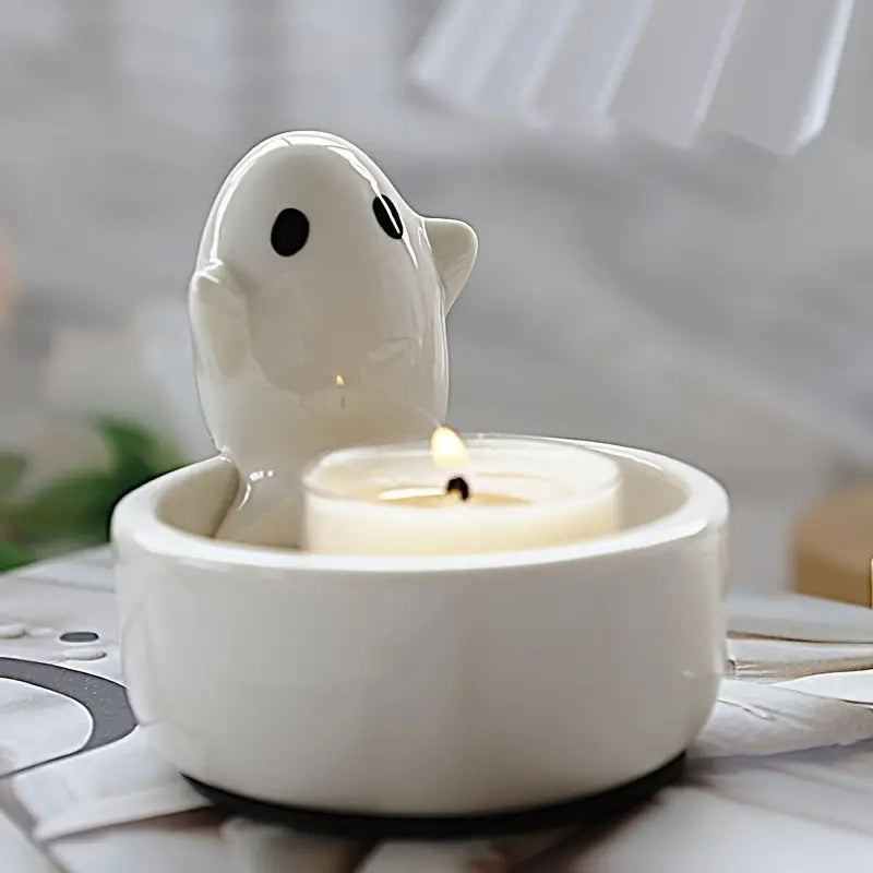 Carino Portacandele Fantasma