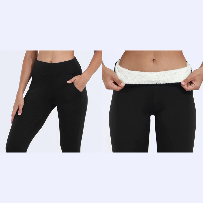 Leggings in pelle di agnello per l'inverno