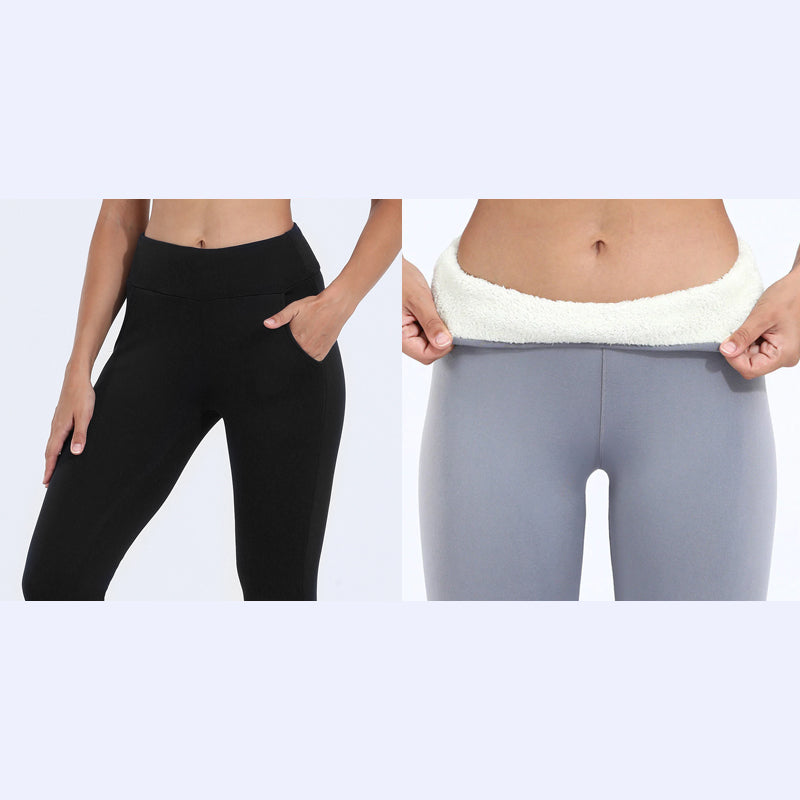 Leggings in pelle di agnello per l'inverno