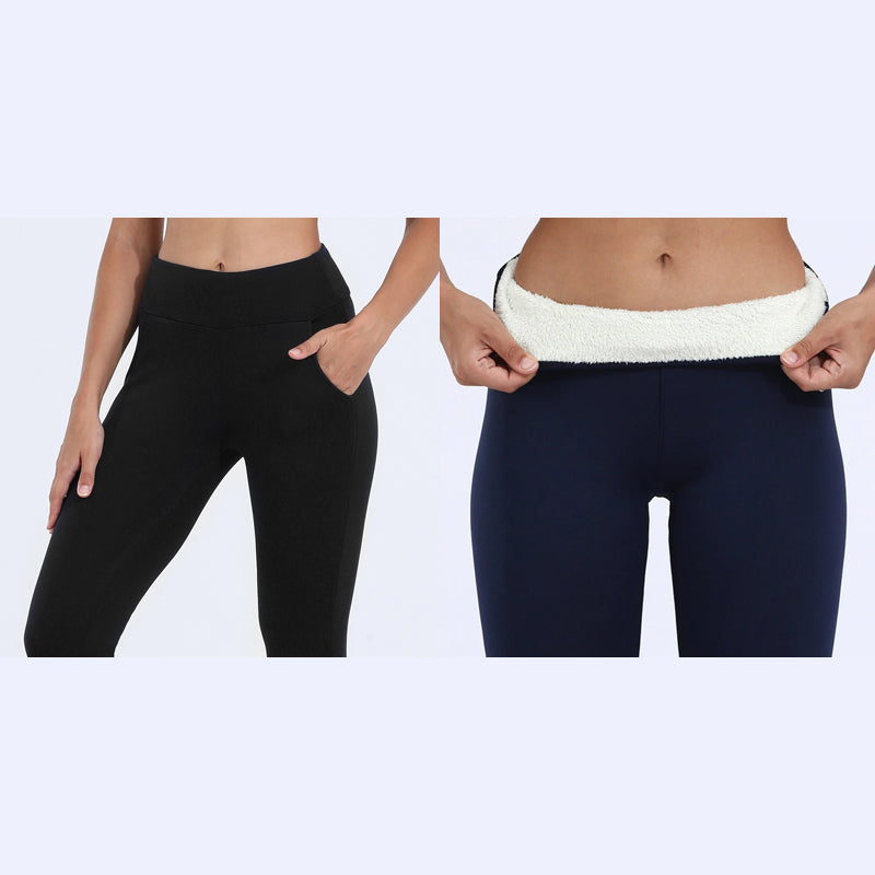 Leggings in pelle di agnello per l'inverno