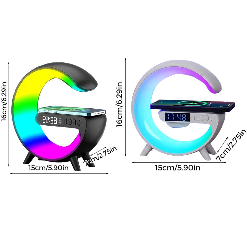 Altoparlante di ricarica wireless LED a forma di G