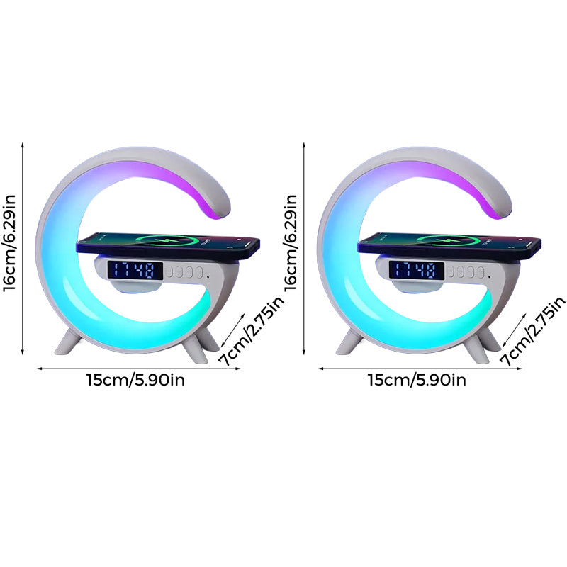 Altoparlante di ricarica wireless LED a forma di G