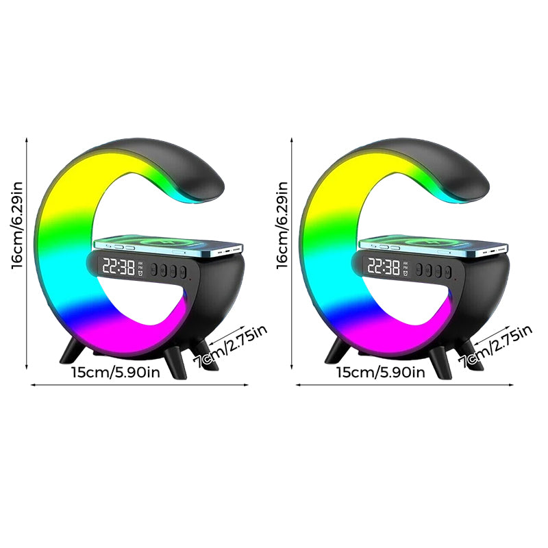 Altoparlante di ricarica wireless LED a forma di G