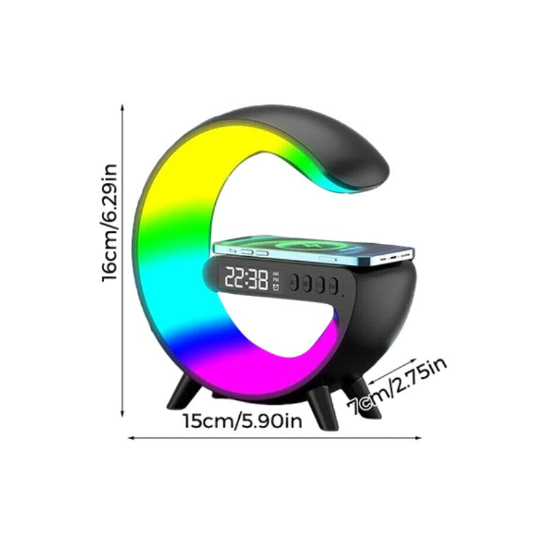 Altoparlante di ricarica wireless LED a forma di G