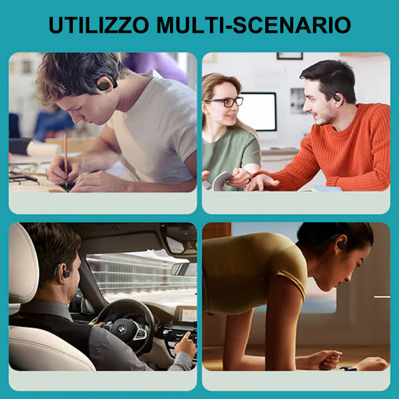 Auricolare Bluetooth senza fili con gancio per l'orecchio