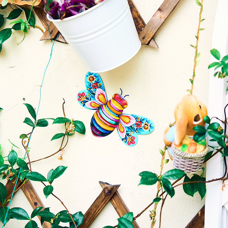 Decorazioni da parete sospese per sculture artistiche in ferro ape per giardino