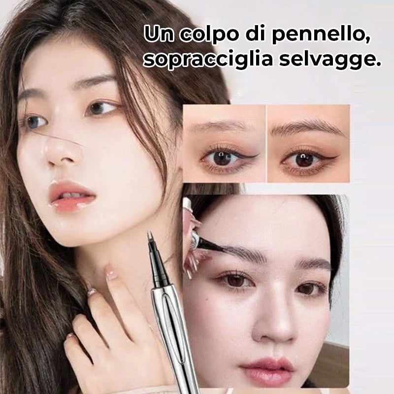 Matita con punta a microforcella Matita per sopracciglia impermeabile a lunga durata