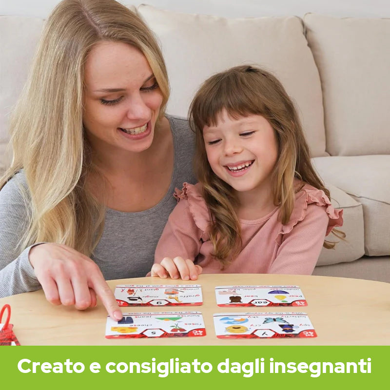 Schede flash di fonetica - Impara a leggere in 20 fasi - Digrafi CVC Mischia suoni vocalici lunghi