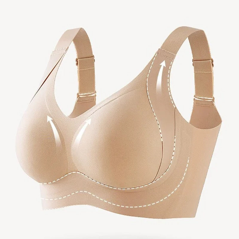 Reggiseno senza ferretto con copertura laterale e anti-cedimento