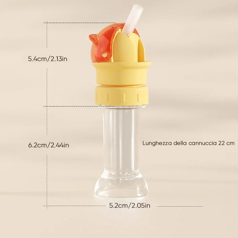 Coperchio con cannuccia per bottiglia d'acqua riutilizzabile per bambini