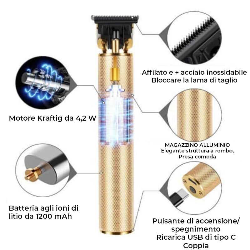 Tagliacapelli per uomo senza fili