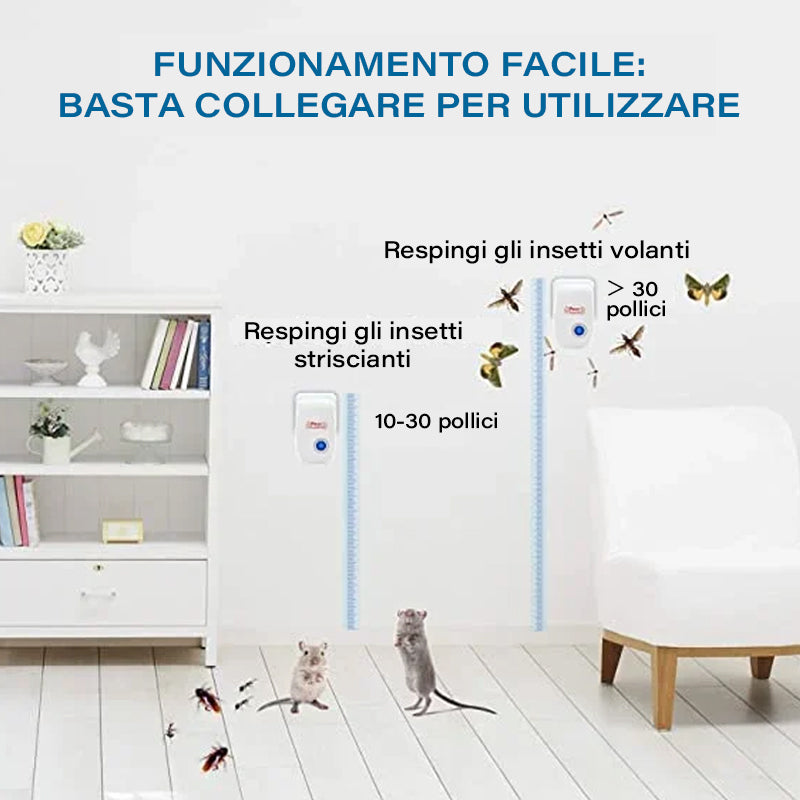Repellente per zanzare ad ultrasuoni intelligente con inverter