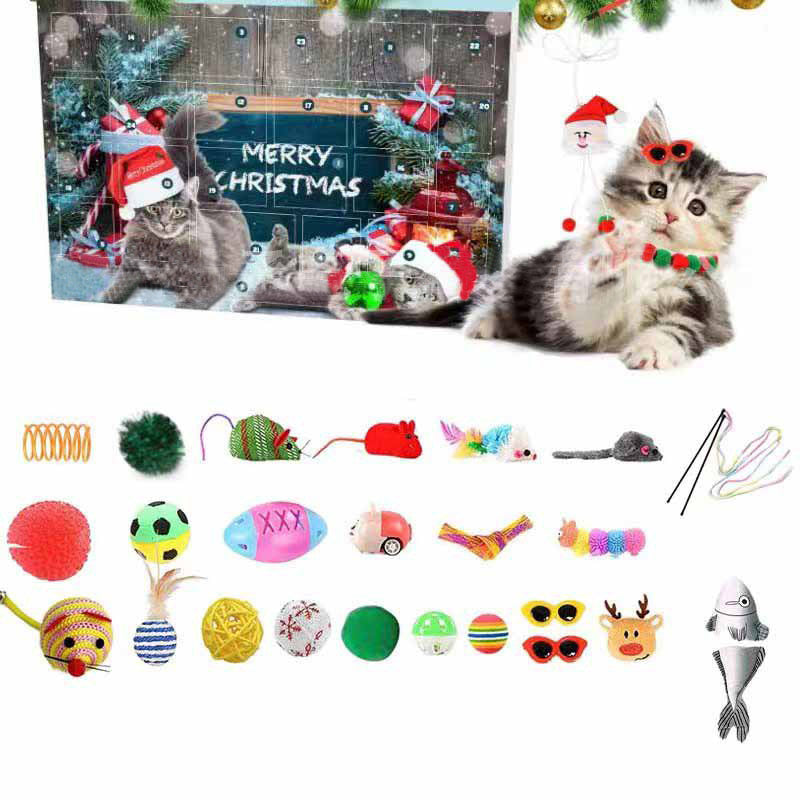 Calendario del gatto con conto alla rovescia per il Natale