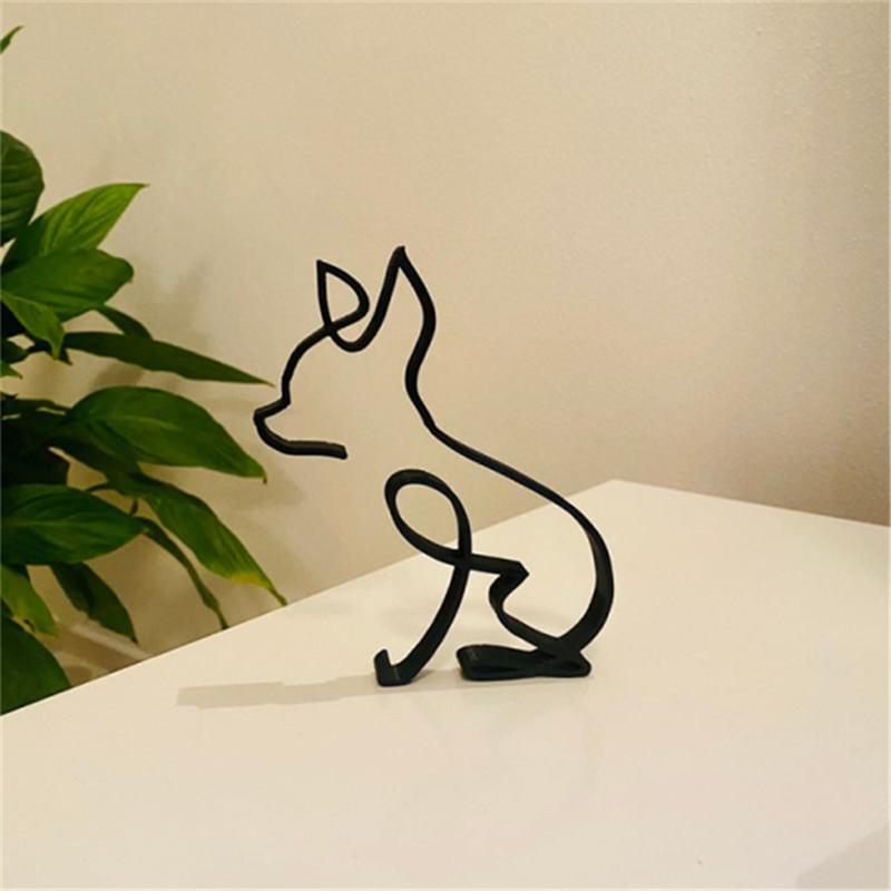 Scultura d'arte minimalista del cane