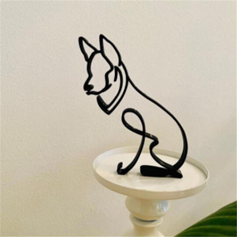 Scultura d'arte minimalista del cane