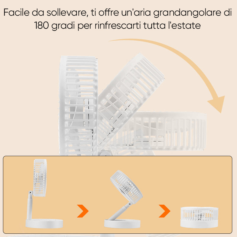 Ventilatore pieghevole telescopico