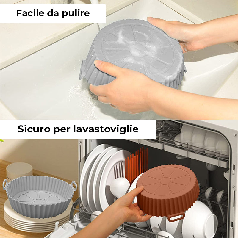 Teglia da forno in silicone per friggitrice ad aria