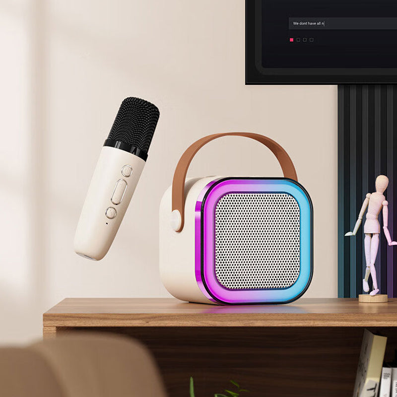 Mini macchina per karaoke con microfoni wireless