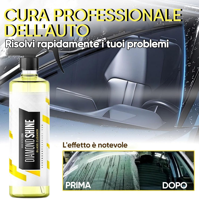 Detergente per vetri auto lucido