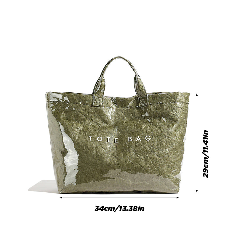 Borsa tote da donna con stampa di lettere