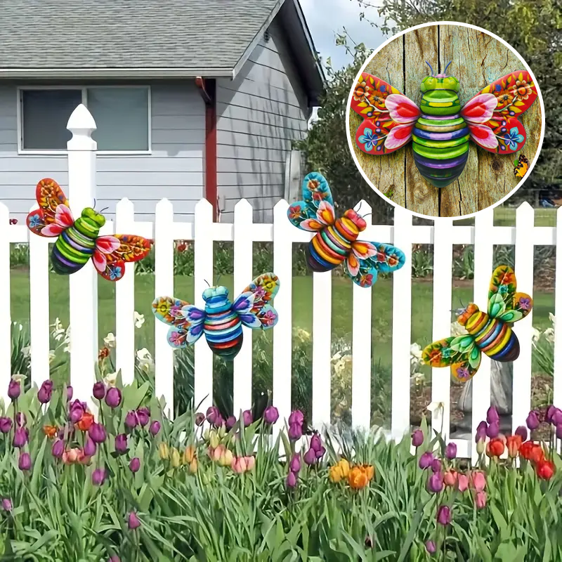 Decorazioni da parete sospese per sculture artistiche in ferro ape per giardino