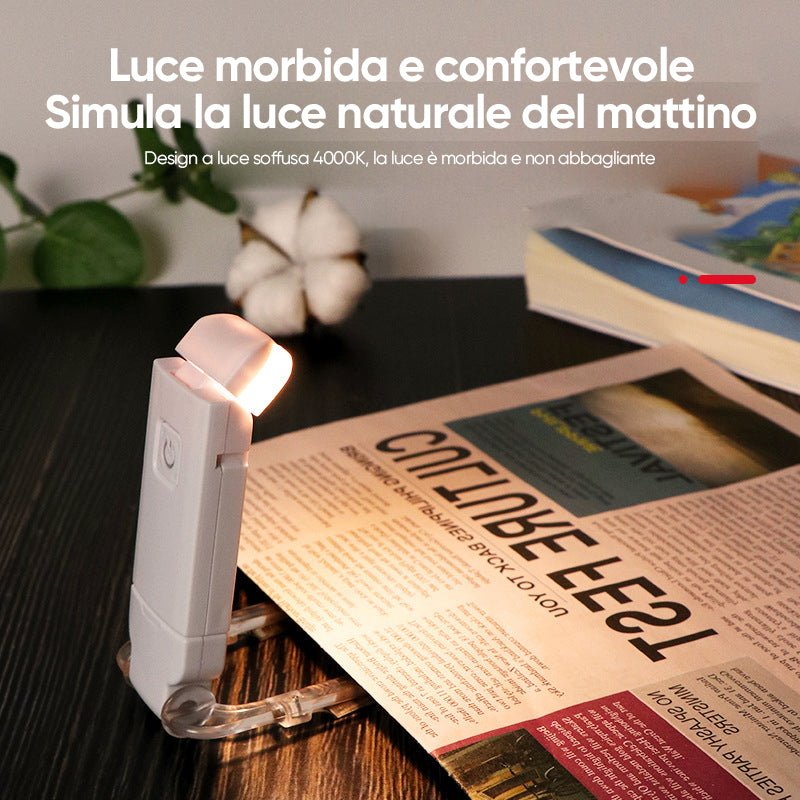 Luce per libri ricaricabile