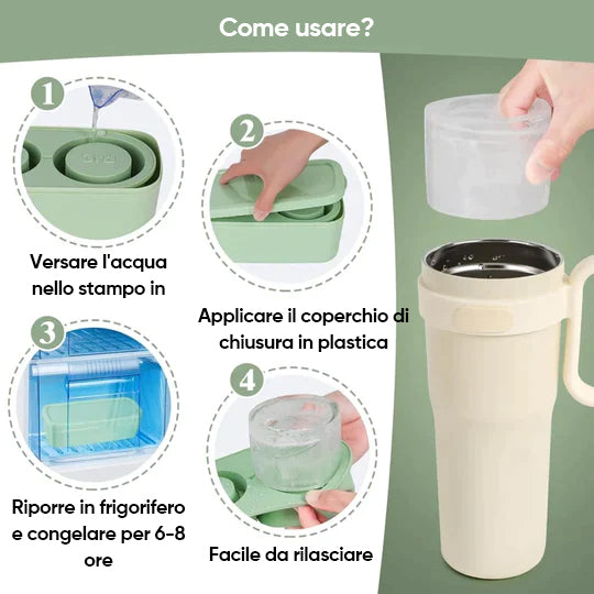Vaschetta per cubetti di ghiaccio compatibile con Stanley Cup