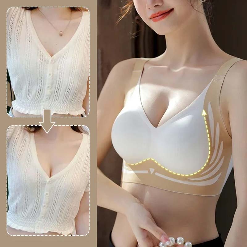 Reggiseno push-up wireless anti-cedimento sollevante