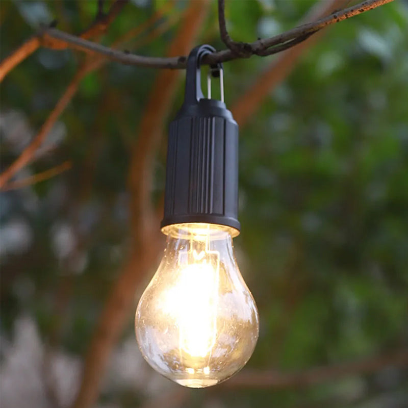 Lampadina retrò con ricarica di tipo C da campeggio all'aperto