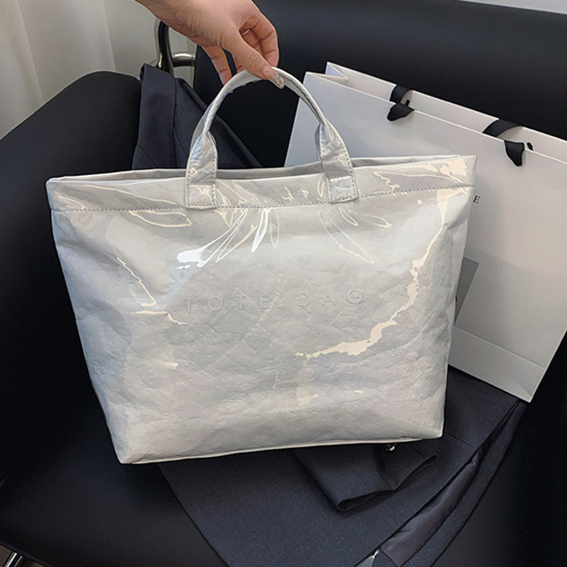 Borsa tote da donna con stampa di lettere