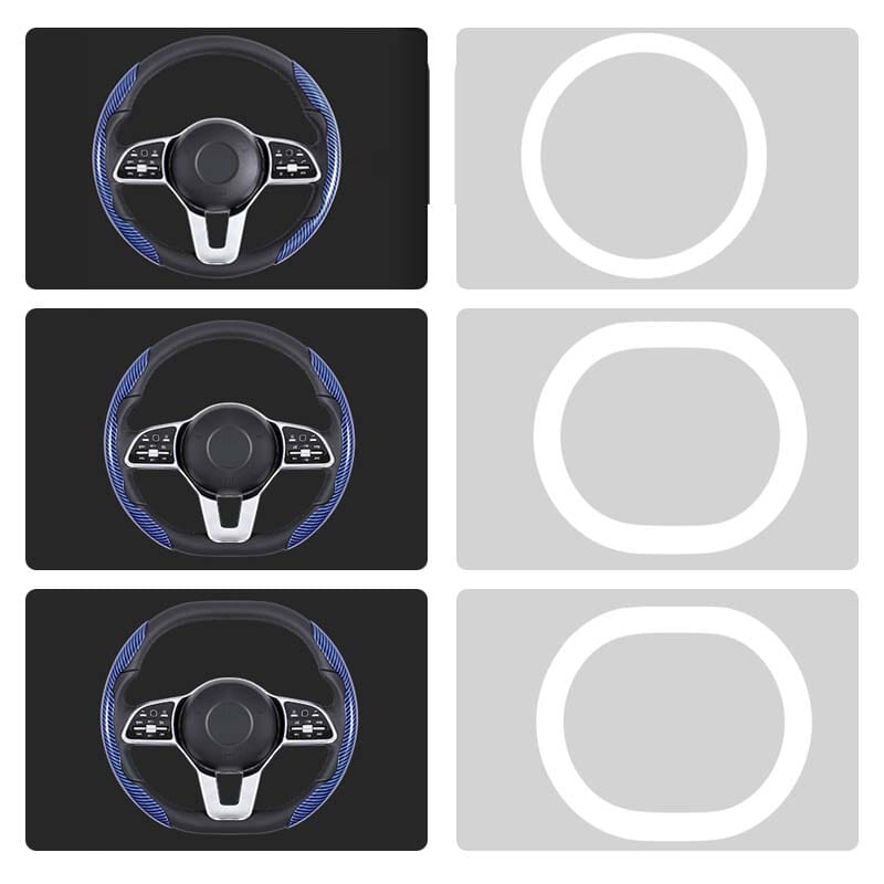 Coprivolante universale con motivo laser in fibra di carbonio