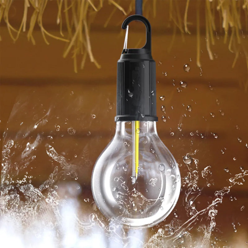 Lampadina retrò con ricarica di tipo C da campeggio all'aperto
