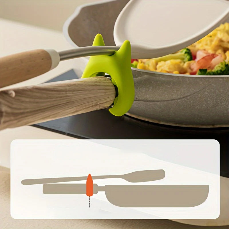 Poggiamestolo in silicone con clip per vaso