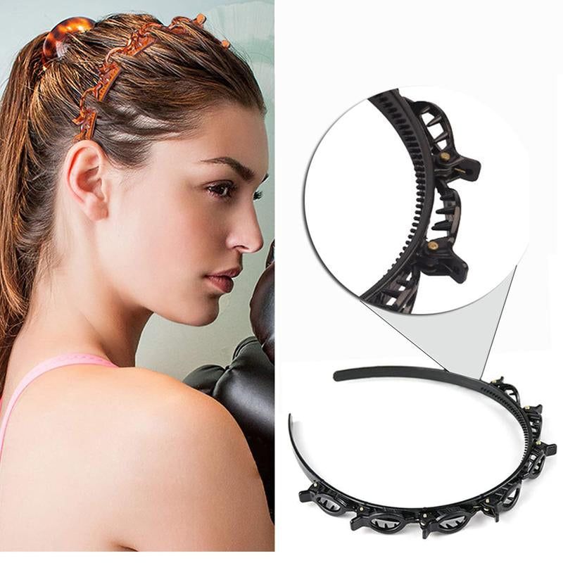 Fascia per capelli con clip per frangia