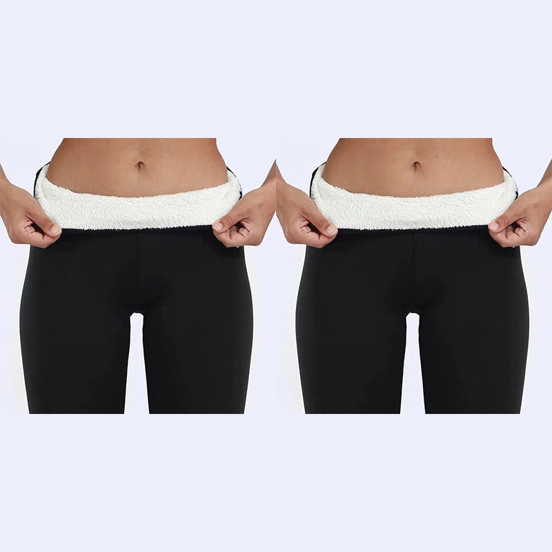 Leggings in pelle di agnello per l'inverno